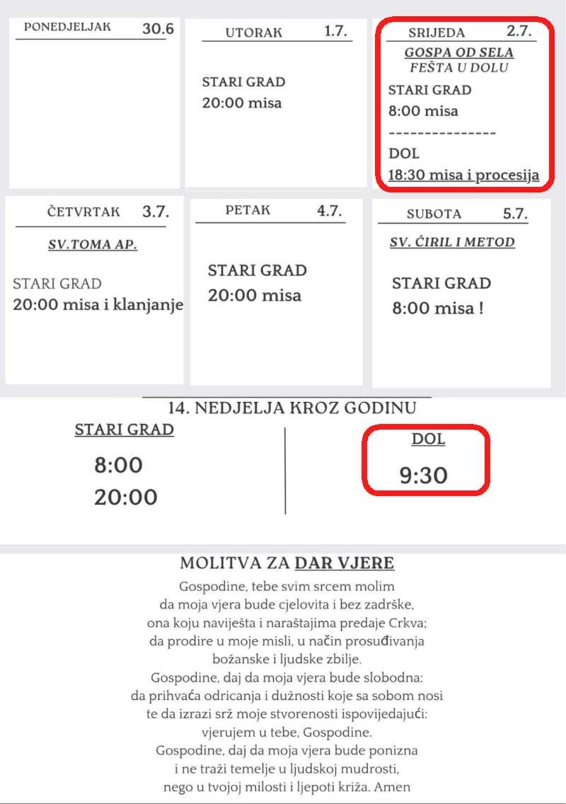 250629 Župne obavijesti