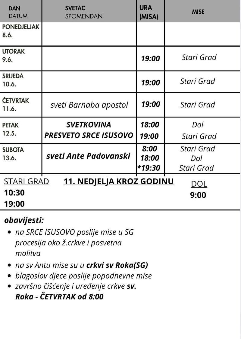 260607 Župne obavijesti