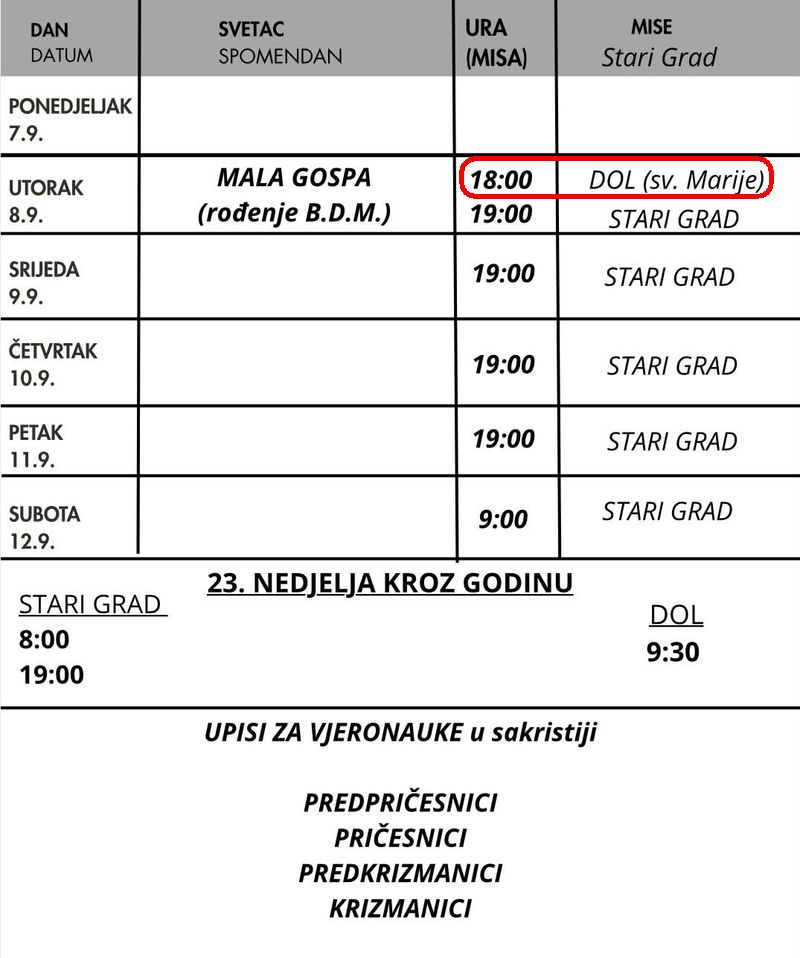 260907 Župne obavijesti